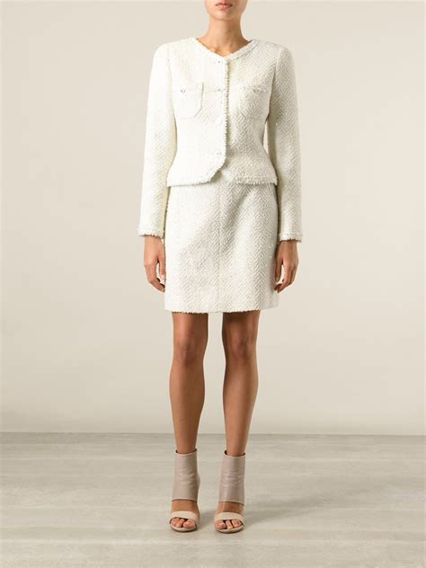 chanel white dress suit|vintage chanel suits for women.